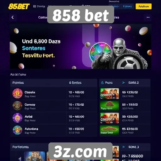 Ofertas promocionais disponíveis no 858 bet